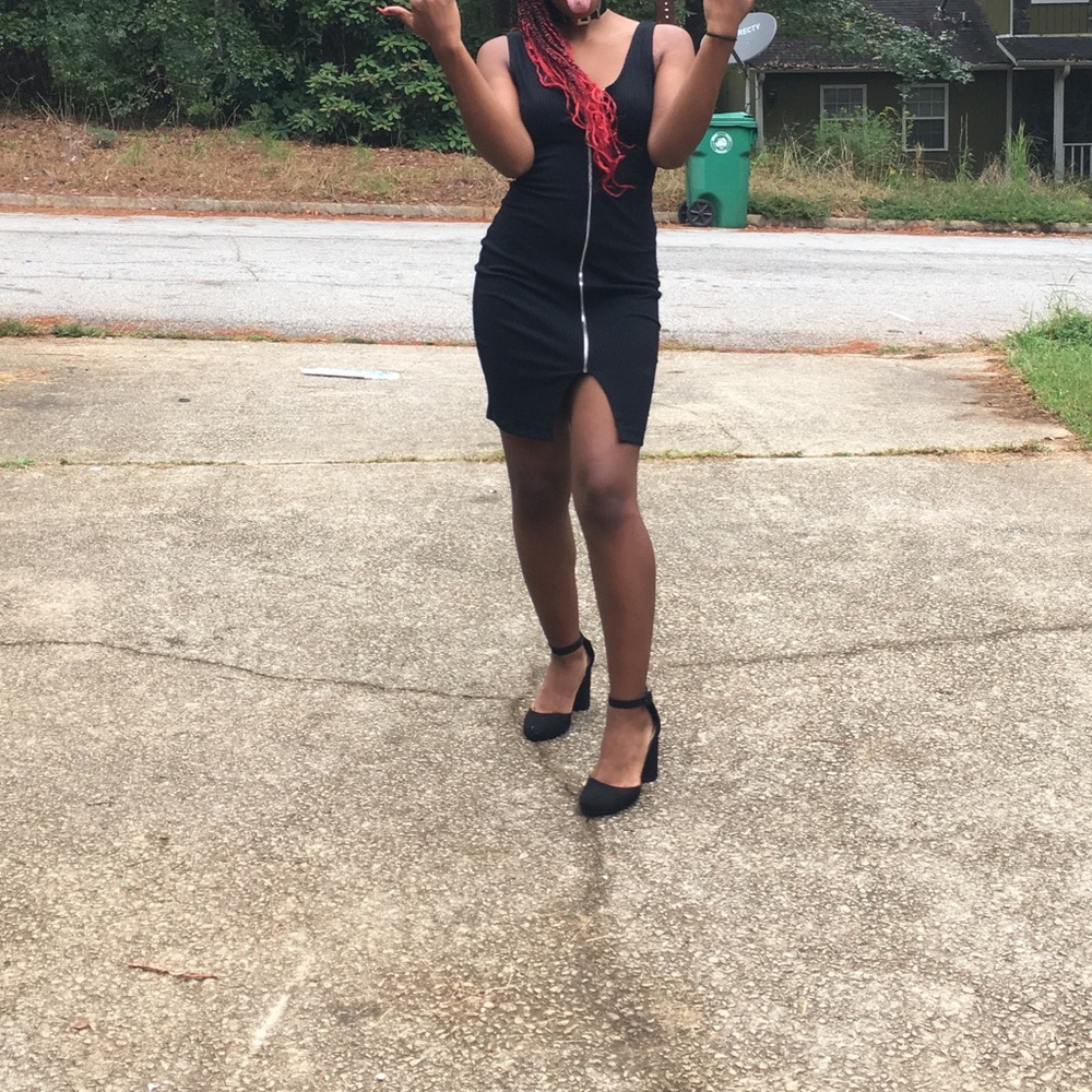 Black Zip Up Dress